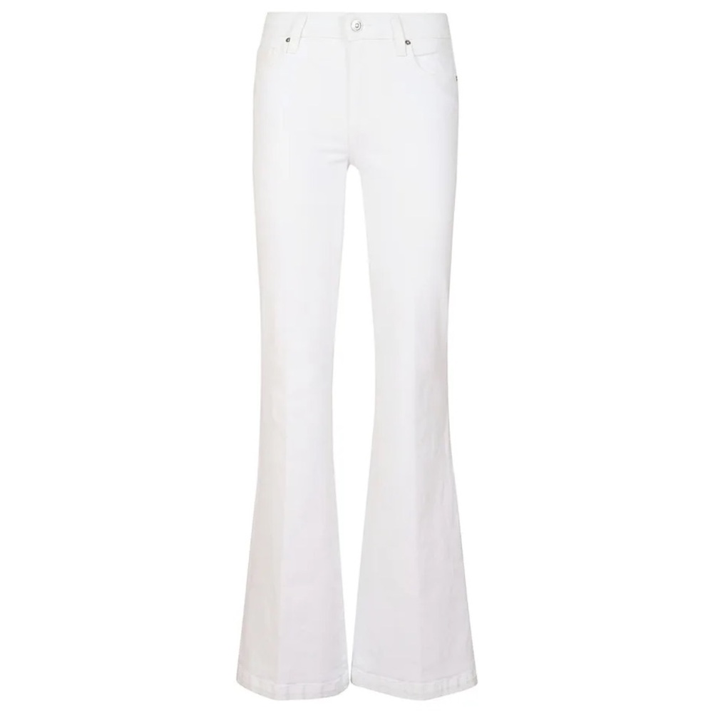 Paige Genevieve Flare Jeans Button Fly Crisp White size 26